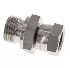 G 3/8'' x G 1/2'' F/M Stainless steel Reducing Adapter 350 Bar - Hydraulic