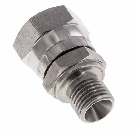 G 3/8'' x G 1/4'' F/M Stainless steel Reducing Adapter 350 Bar - Hydraulic