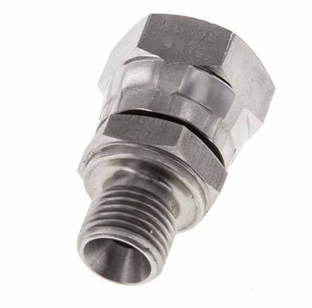 G 3/8'' x G 1/4'' F/M Stainless steel Reducing Adapter 350 Bar - Hydraulic