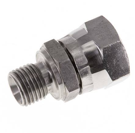 G 3/8'' x G 1/4'' F/M Stainless steel Reducing Adapter 350 Bar - Hydraulic