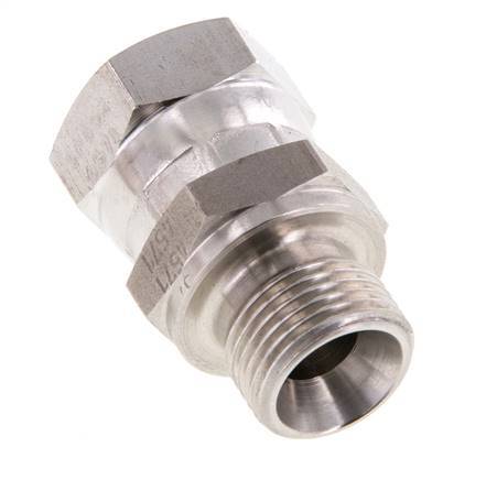 G 3/8'' F/M Stainless steel Reducing Adapter 325 Bar - Hydraulic
