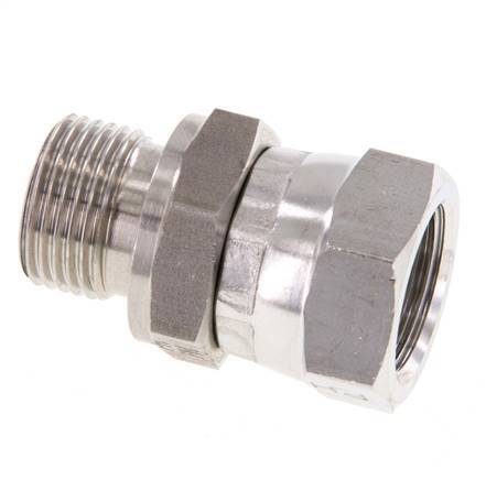 G 3/8'' F/M Stainless steel Reducing Adapter 325 Bar - Hydraulic