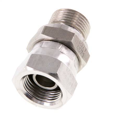 G 3/8'' F/M Stainless steel Reducing Adapter 325 Bar - Hydraulic