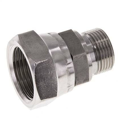 G 1'' x G 3/4'' F/M Stainless steel Reducing Adapter 150 Bar - Hydraulic