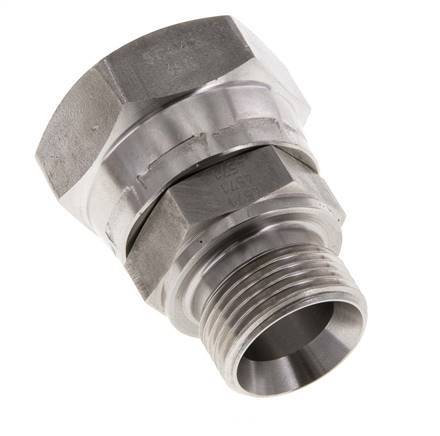G 1'' x G 3/4'' F/M Stainless steel Reducing Adapter 150 Bar - Hydraulic