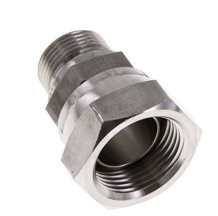 G 1'' x G 3/4'' F/M Stainless steel Reducing Adapter 150 Bar - Hydraulic