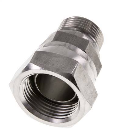G 1'' x G 3/4'' F/M Stainless steel Reducing Adapter 150 Bar - Hydraulic