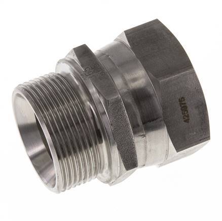 G 1 1/2'' F/M Stainless steel Reducing Adapter 125 Bar - Hydraulic
