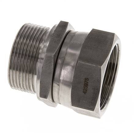 G 1 1/2'' F/M Stainless steel Reducing Adapter 125 Bar - Hydraulic