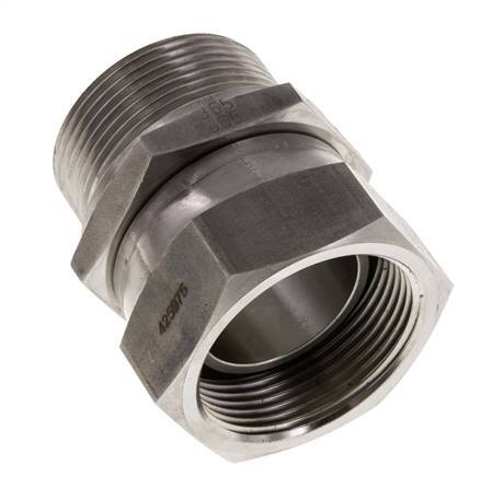 G 1 1/2'' F/M Stainless steel Reducing Adapter 125 Bar - Hydraulic