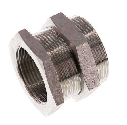 G 1 1/4'' x M49x2 F/M Stainless steel Bulkhead Fitting 40 Bar