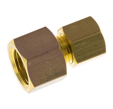 G 1/4'' x 6mm Brass Straight Compression Fitting 150 Bar DIN EN 1254-2 [2 Pieces]