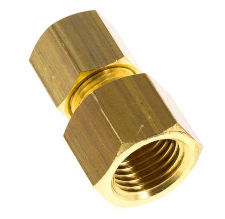 G 1/4'' x 8mm Brass Straight Compression Fitting 135 Bar DIN EN 1254-2 [2 Pieces]