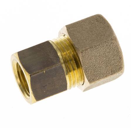 G 1/4'' x 12mm Brass Straight Compression Fitting 75 Bar DIN EN 1254-2