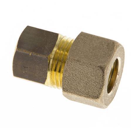 G 1/4'' x 12mm Brass Straight Compression Fitting 75 Bar DIN EN 1254-2