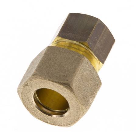 G 1/4'' x 12mm Brass Straight Compression Fitting 75 Bar DIN EN 1254-2