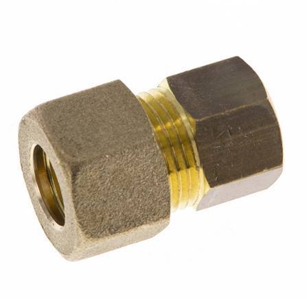 G 1/4'' x 12mm Brass Straight Compression Fitting 75 Bar DIN EN 1254-2