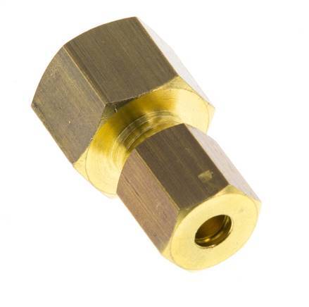 G 1/8'' x 4mm Brass Straight Compression Fitting 150 Bar DIN EN 1254-2 [2 Pieces]