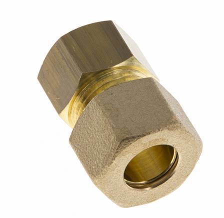 G 3/8'' x 12mm Brass Straight Compression Fitting 75 Bar DIN EN 1254-2