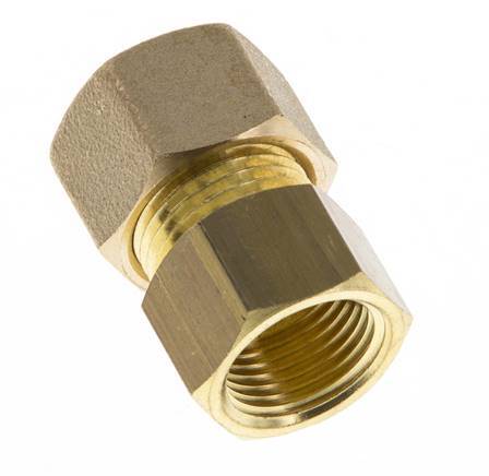 G 3/8'' x 12mm Brass Straight Compression Fitting 75 Bar DIN EN 1254-2