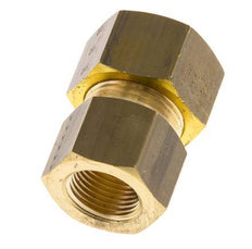 G 3/8'' x 16mm Brass Straight Compression Fitting 76 Bar DIN EN 1254-2