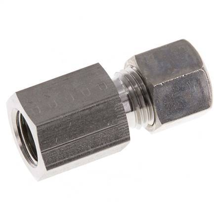 G 1/4'' x 8L Stainless steel Straight Compression Fitting 315 Bar DIN 2353