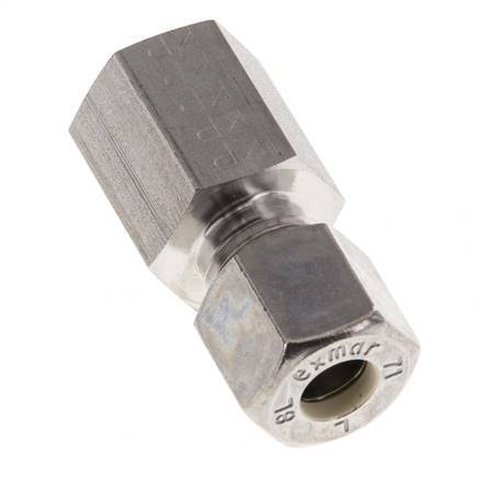 G 1/4'' x 8L Stainless steel Straight Compression Fitting 315 Bar DIN 2353