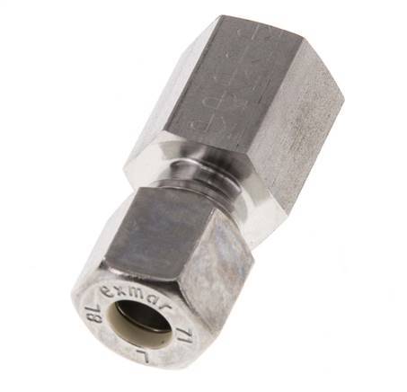 G 1/4'' x 8L Stainless steel Straight Compression Fitting 315 Bar DIN 2353