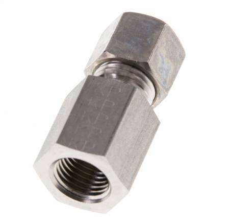 G 1/4'' x 8L Stainless steel Straight Compression Fitting 315 Bar DIN 2353