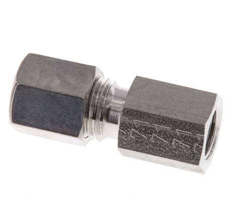 G 1/8'' x 6L Stainless steel Straight Compression Fitting 315 Bar DIN 2353