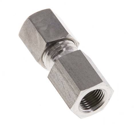 G 1/8'' x 6L Stainless steel Straight Compression Fitting 315 Bar DIN 2353