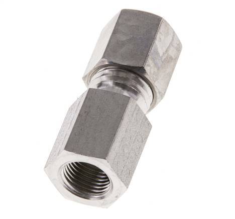 G 1/8'' x 6L Stainless steel Straight Compression Fitting 315 Bar DIN 2353