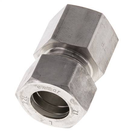G 3/4'' x 22L Stainless steel Straight Compression Fitting 160 Bar DIN 2353