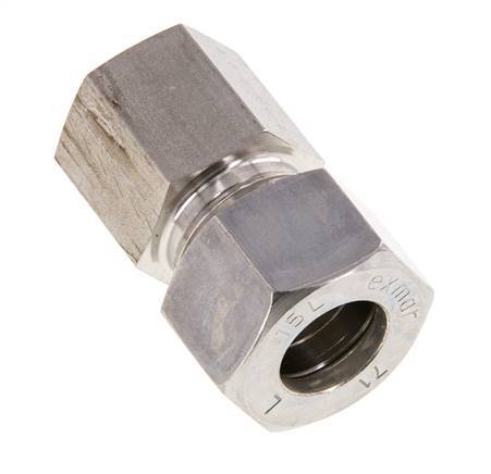 G 3/8'' x 15L Stainless steel Straight Compression Fitting 315 Bar DIN 2353