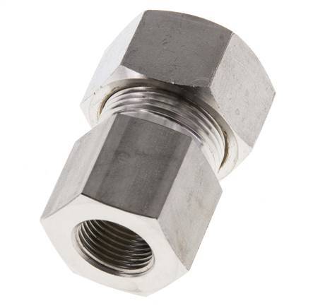 G 3/8'' x 18L Stainless steel Straight Compression Fitting 315 Bar DIN 2353