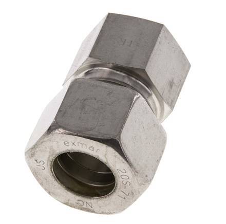 G 3/8'' x 20S Stainless steel Straight Compression Fitting 400 Bar DIN 2353