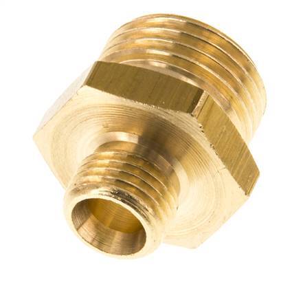 G 1/2'' x G 1/4'' Brass Double Nipple 16 Bar [2 Pieces]