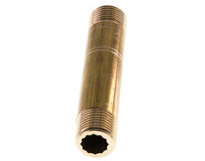 G 1/2'' Brass Double Pipe Nipple 16 Bar DIN 2982 - 100mm