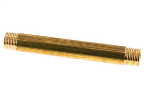 G 1/2'' Brass Double Pipe Nipple 16 Bar DIN 2982 - 150mm