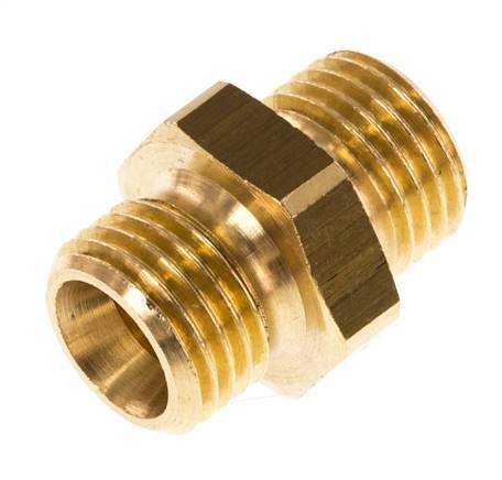 G 1/4'' Brass Double Nipple 16 Bar [5 Pieces]