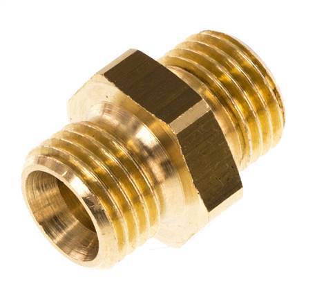 G 1/4'' Brass Double Nipple 16 Bar [5 Pieces]