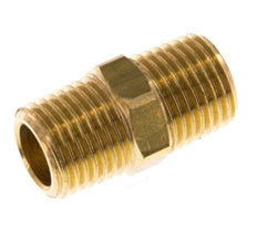 R 1/4'' Brass Double Nipple 16 Bar [5 Pieces]