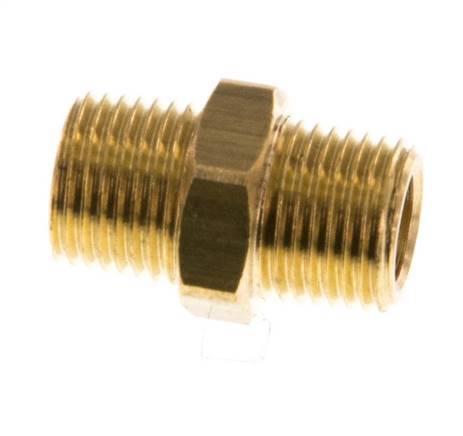 R 1/8'' Brass Double Nipple 16 Bar [5 Pieces]