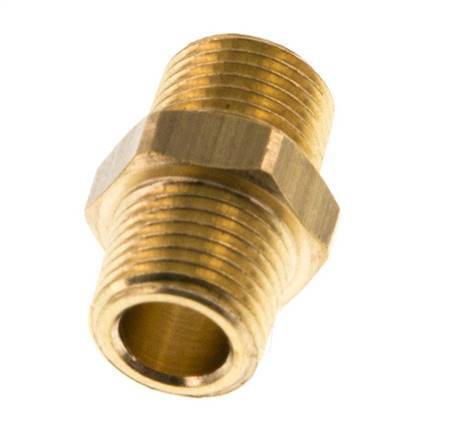 R 1/8'' Brass Double Nipple 16 Bar [5 Pieces]