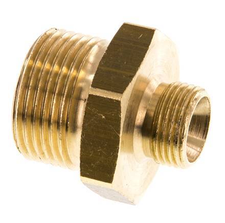 G 3/4'' x G 3/8'' Brass Double Nipple 16 Bar