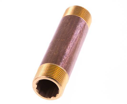 G 3/4'' Brass Double Pipe Nipple 16 Bar DIN 2982 - 100mm