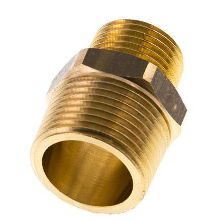 R 3/4'' x R 1/2'' Brass Double Nipple 16 Bar