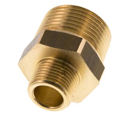 R 3/4'' x R 3/8'' Brass Double Nipple 16 Bar