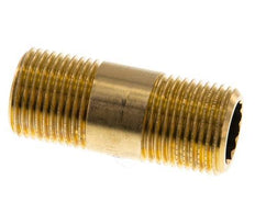 G 3/8'' Brass Double Pipe Nipple 16 Bar DIN 2982 - 40mm