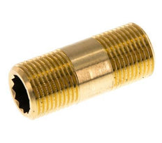 G 3/8'' Brass Double Pipe Nipple 16 Bar DIN 2982 - 40mm